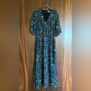 Hinge Floral Print Maxi Dress